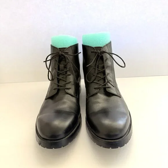 Dunross & Sons Mens Ankle Dress Shoes 11.5 Black Leather Lace Up NEW - Picture 3 of 8